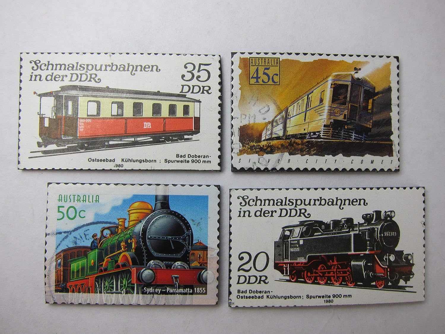 postage stamp train set