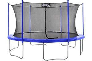 Machrus Upper Bounce Trampoline 7.5FT 9FT 10FT 12FT 14FT 15FT 16FT, Recreational Trampolines with Enclosure- ASTM Approved- Outdoor Trampoline for Kids and Adults with Safety Net and Spring Padding