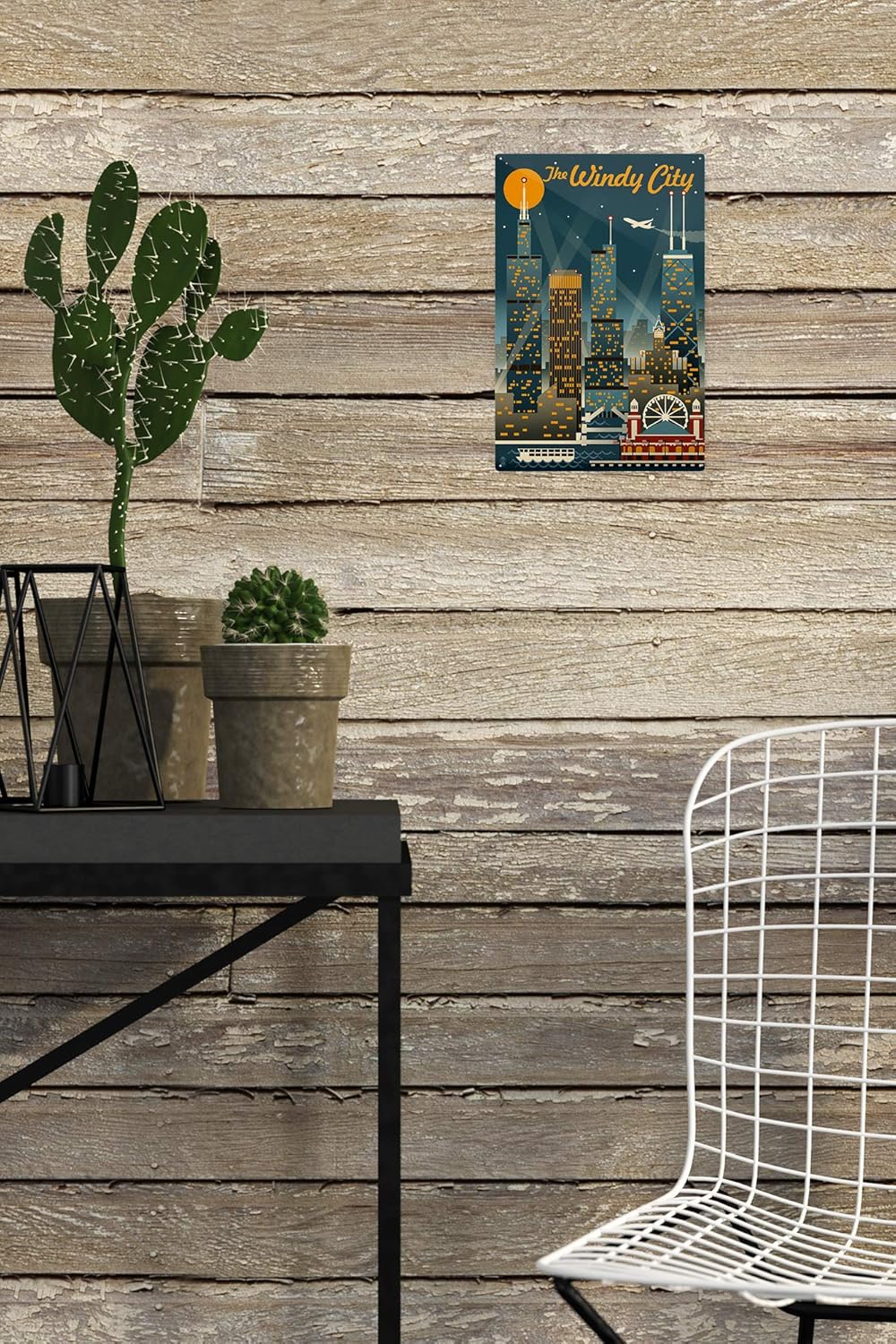 Amazon Com The Windy City Chicago Illinois Retro Skyline