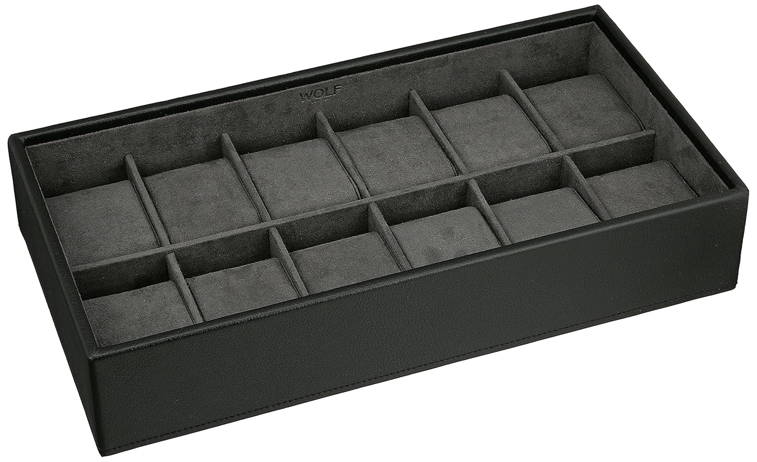 Buy Wolf 309903 Stackable 12 Piece Watch Tray, Black at Amazon.in