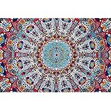 Sunshine Joy 3D Psychedelic Sunburst Tapestry Tablecloth Beach Sheet 60x90 Inches - Glow In The Dark