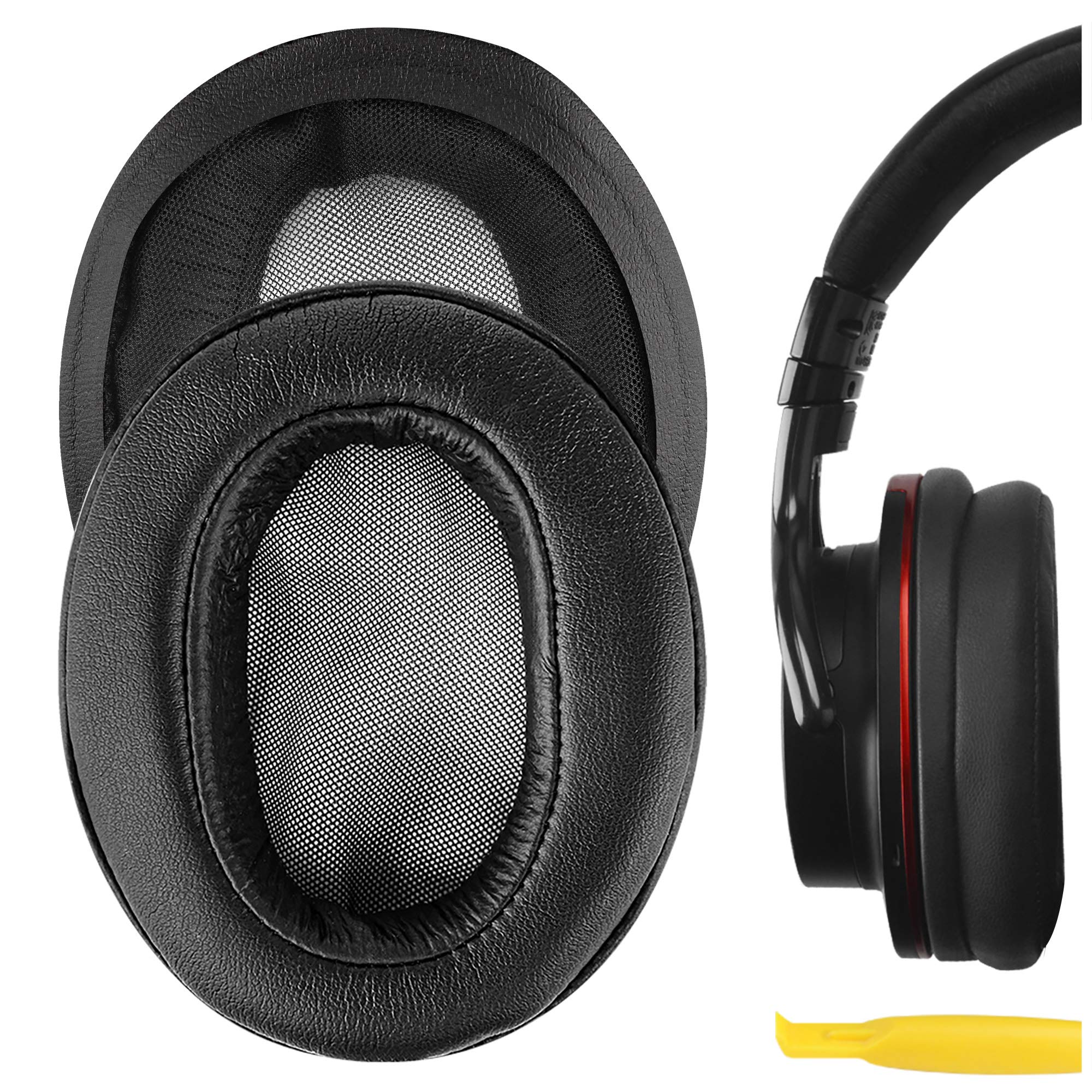 Geekria Replacement Ear Pads for Sony MDR-1ABT, MDR-1RBT, MDR-1RNC Headphones Ear Cushions, Repair Parts (Black)