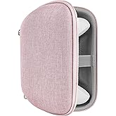 GEEKRIA Controller Travel Case Compatible with Xbox Series X/S & Xbox One, Hard Shell Carrying Bag with Joystick Protection, Cable storage, Controller Retention Strap (Pink)