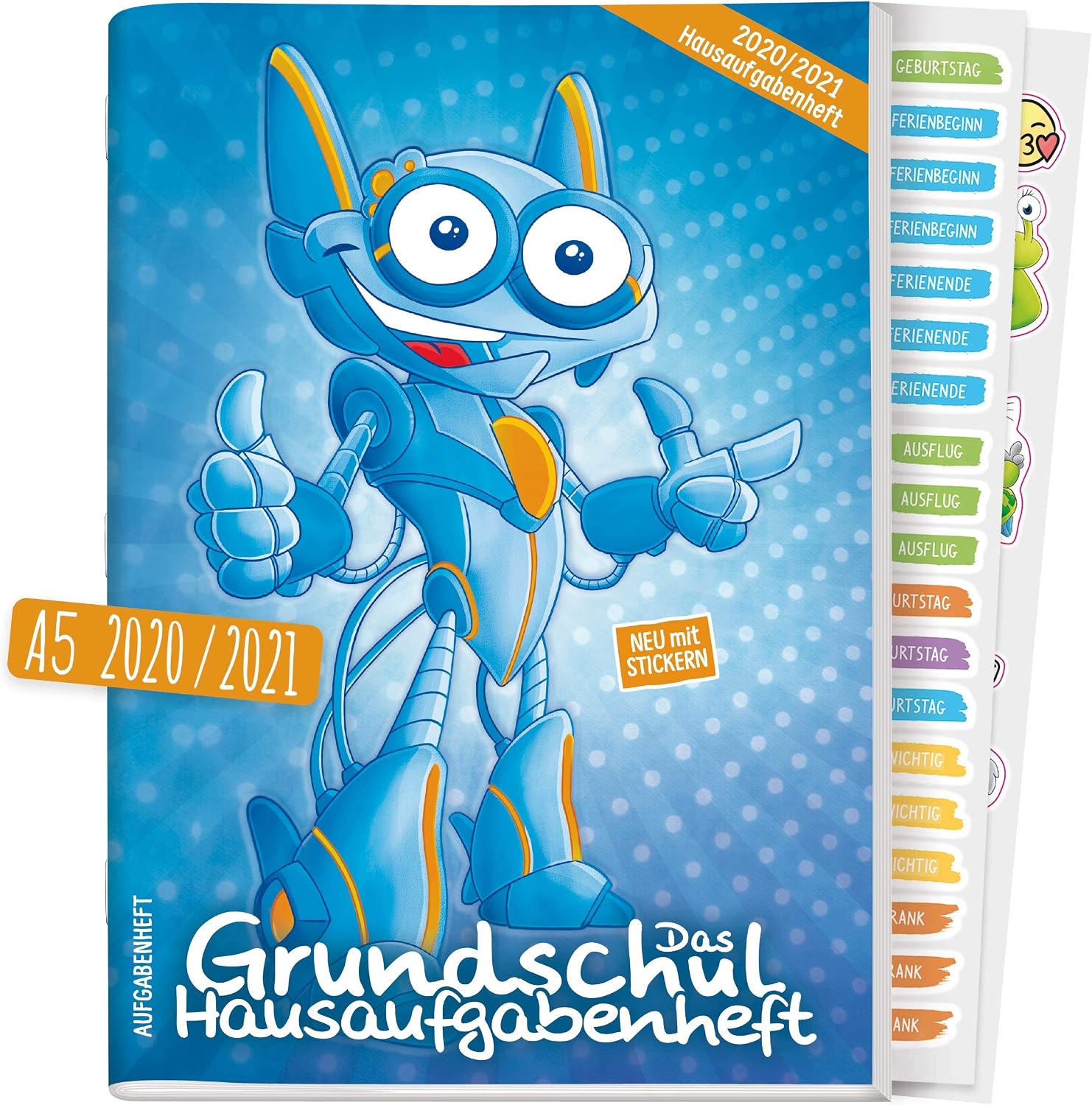 Hausaufgabenheft Grundschule 2018/2019 – A5 Mit Frosch-Motiv, Inkl. Stundenplan & Lerntipps