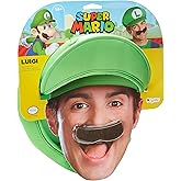 Disguise Men's Nintendo Super Mario Bros. Luigi Adult Hat and Mustache