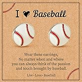 Baseball Stud Earrings for Women Baseball Mom Sports Fans Lightweight Durable Sports-Themed Jewelry Gifts for Baseball Moms