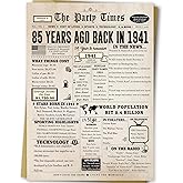 Ziwenhu Jumbo 85th Birthday Gift for Mom Dad,Vintage 85 Year Old Birthday Card for Grandma Grandpa,Unique 85 Birthday Decorations Gift for Men Women