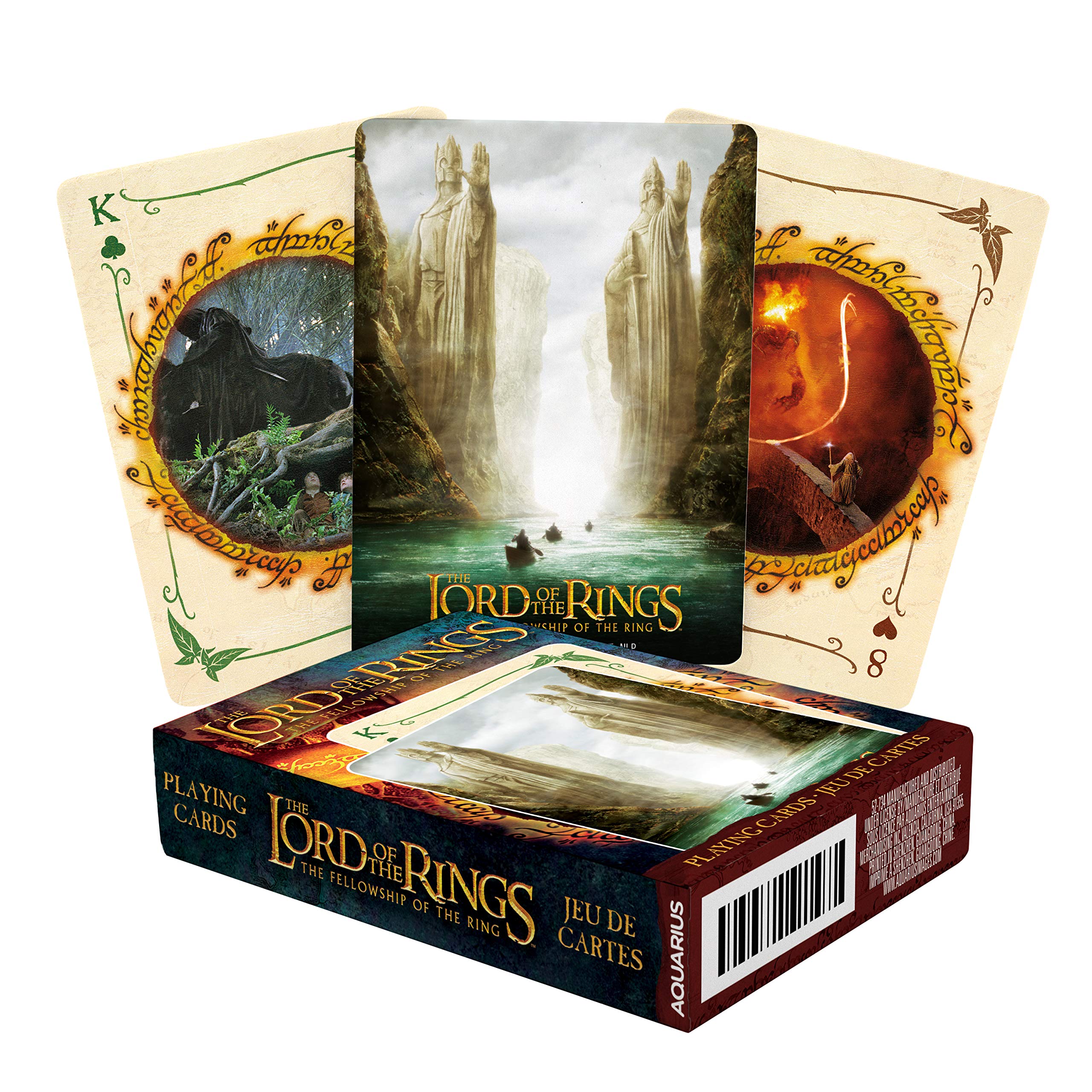 AQUARIUS Lord of the Rings Playing Cards The Fellowship of the Ring, Multicolor, 52734