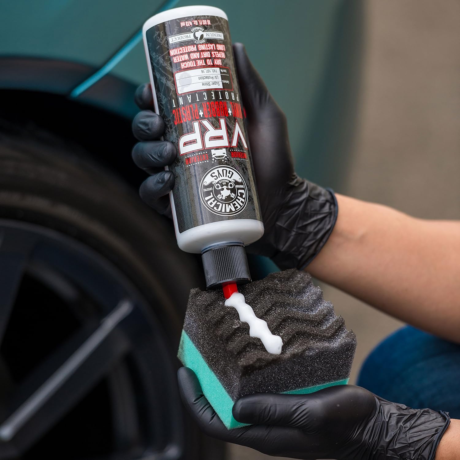 Chemical Guys TVD_107 V.R.P. Vinyl, Rubber and Plastic Non-Greasy Dry-to-the-Touch Long Lasting Super Shine Dressing for Tires, Trim and More (1 Gal): Automotive
