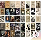 97 Decor Witchy Home Decor Aesthetic - Witchy Wall Decor For Bedroom, Witch Wall Art Prints, Creepy Halloween Witch Decoration Gothic Posters, Vintage Goth Room Dark Spooky Pictures (4x6)