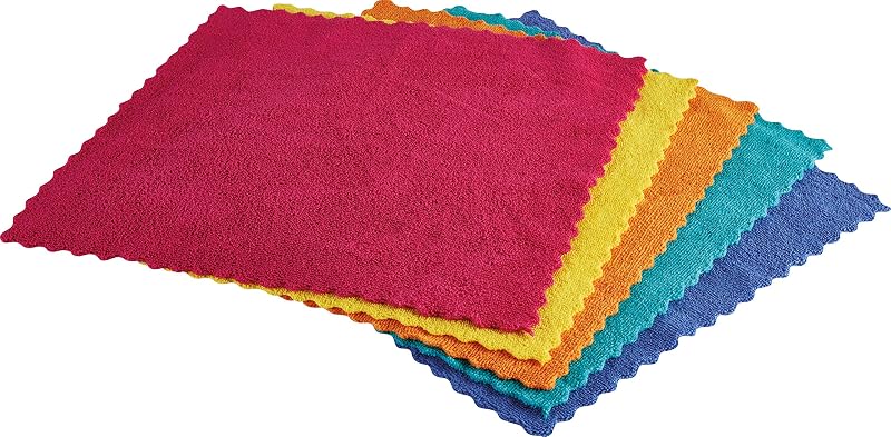Microfibre Collection, super saugstarkes Mikrofasertuch, effizient ohne Chemie, im XXL Format 36 x 38 cm, Farbe nicht frei wählbar, 10 Stück