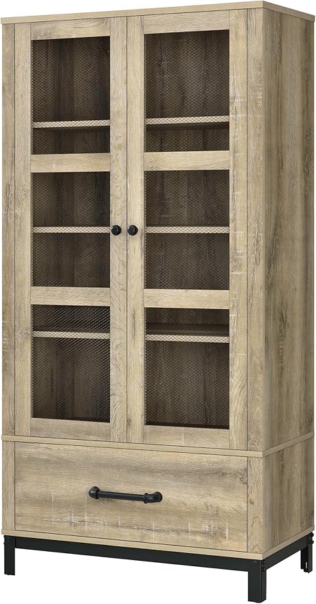Amazon Com Ameriwood Home Marxen Storage Cabinet Natural