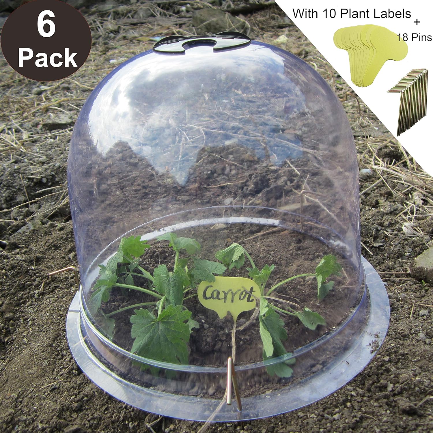 SYITCUN Protective Garden Cloche Reusable Plastic 6 Pack
