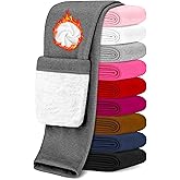 Guicizi Girls Fleece Lined Leggings Winter Warm Leggings Thick Thermal Pants for Toddler Kids Teen Tights Full Length 2T-12Y