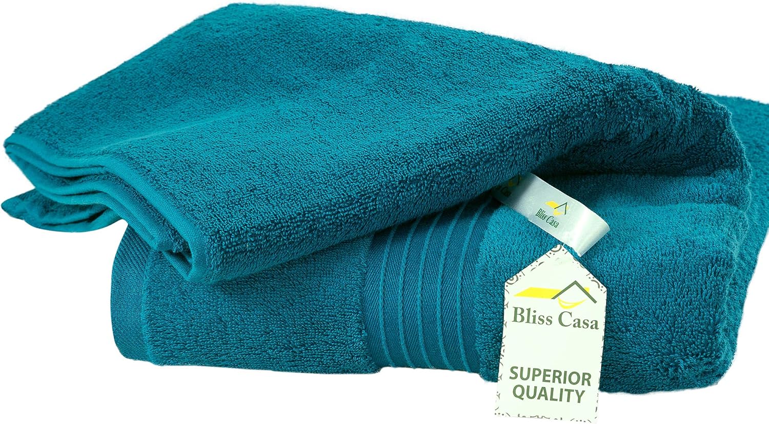 Bliss Casa Large Bath Sheets 35 x 70 Inch (1 Pack) 600 GSM Combed Cotton Highly Absorbent Quick Dry Hotel Bath Sheet Set (Navy): Home & Kitchen