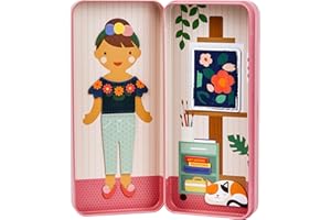 Petit Collage Shine Bright Studio Dress Up Game - Magnetic Board with Mix & Match Pieces, Ideal for Ages 3+, Includes 2 Scenes & 25 Creative Pieces