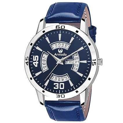 AR-113-BLU Day And Date Analogue Watch - For Men