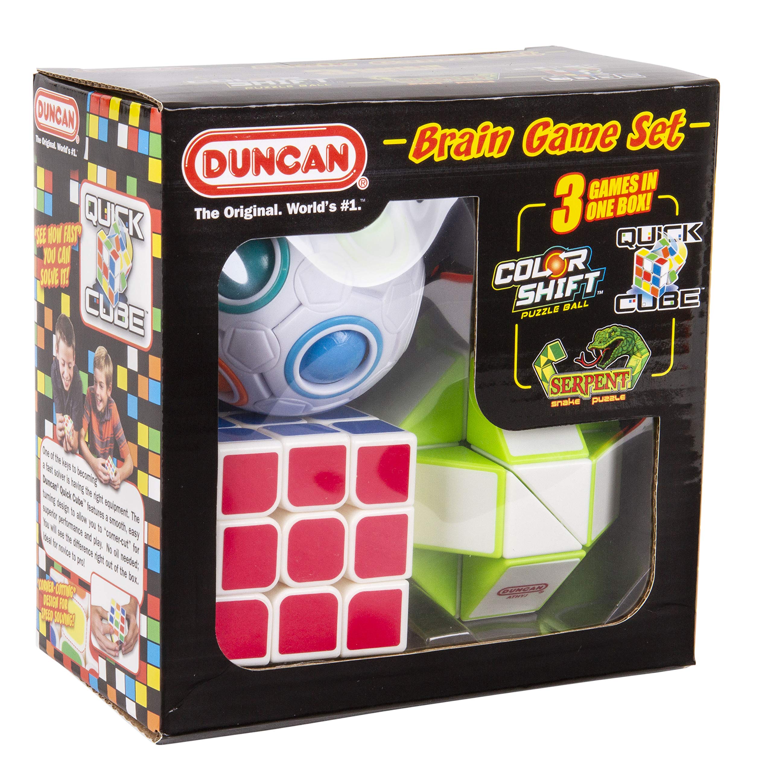 DuncanBrain Game Set, 3 Piece Small Fidget Puzzle Set
