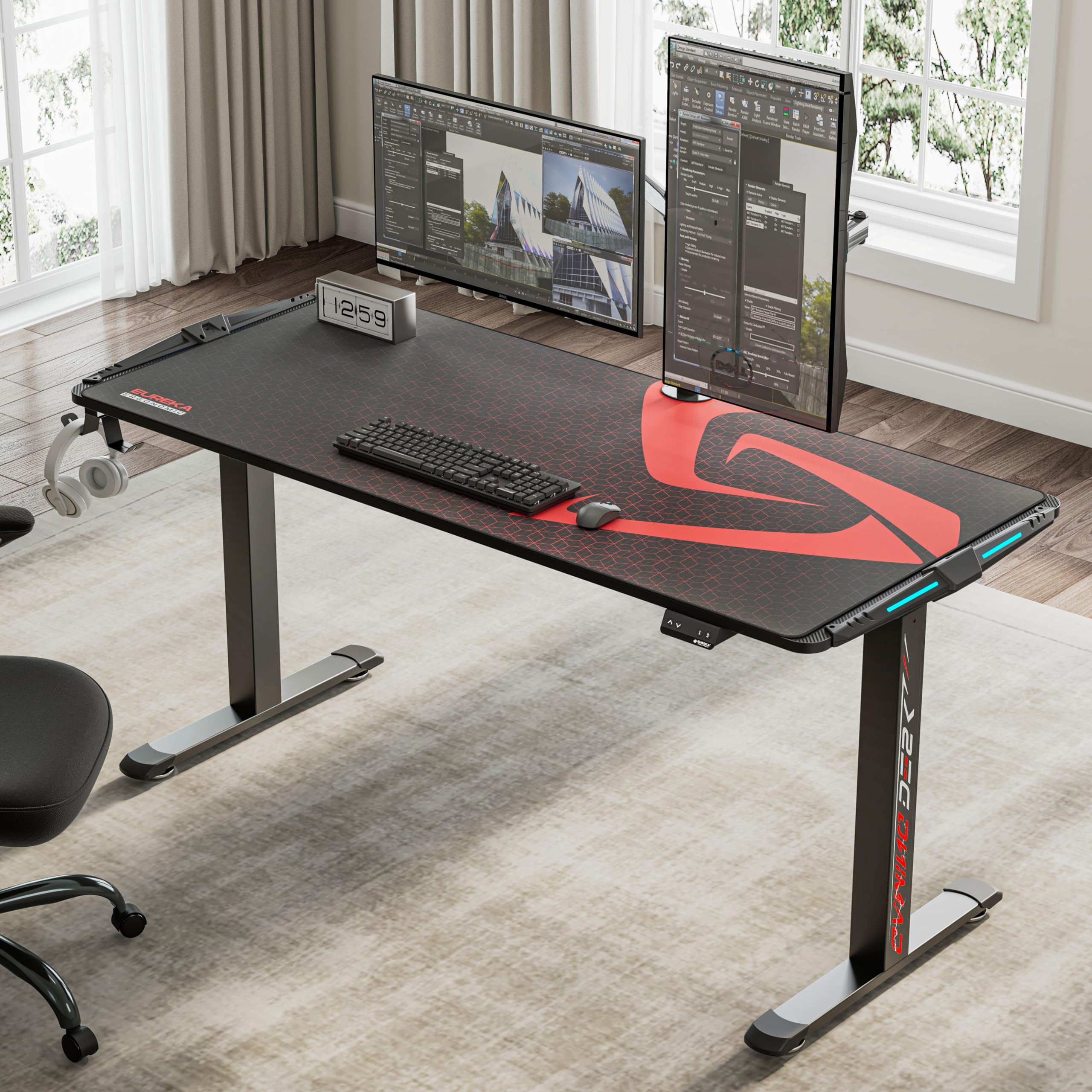 Mua 65 inch Electric Height Adjustable Gaming Desk Standing Desk, Large ...