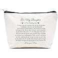 LIBIHUA Bride Keepsake for Daughter From Mother- to My Daughter on Your Wedding Day- Wedding Gift for Bride from Mom-Bridal Shower Gift- Makeup Bag Cosmetic Bag Travel Pouch Gift