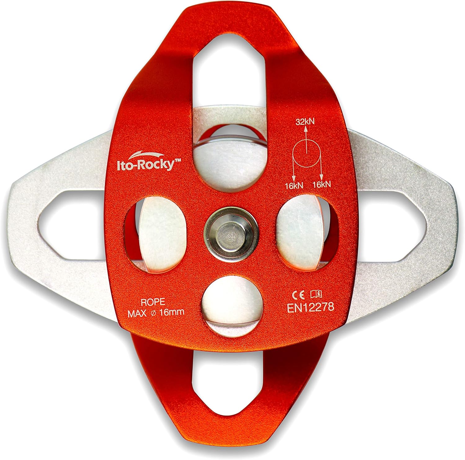 Ito Rocky Double Sheave Pulley 32 kN CE Certified Rescue Climbing Gear with Swing Plate for Progress Capture System Rigging Hauling Arborist Tree Climbing : Sports & Outdoors