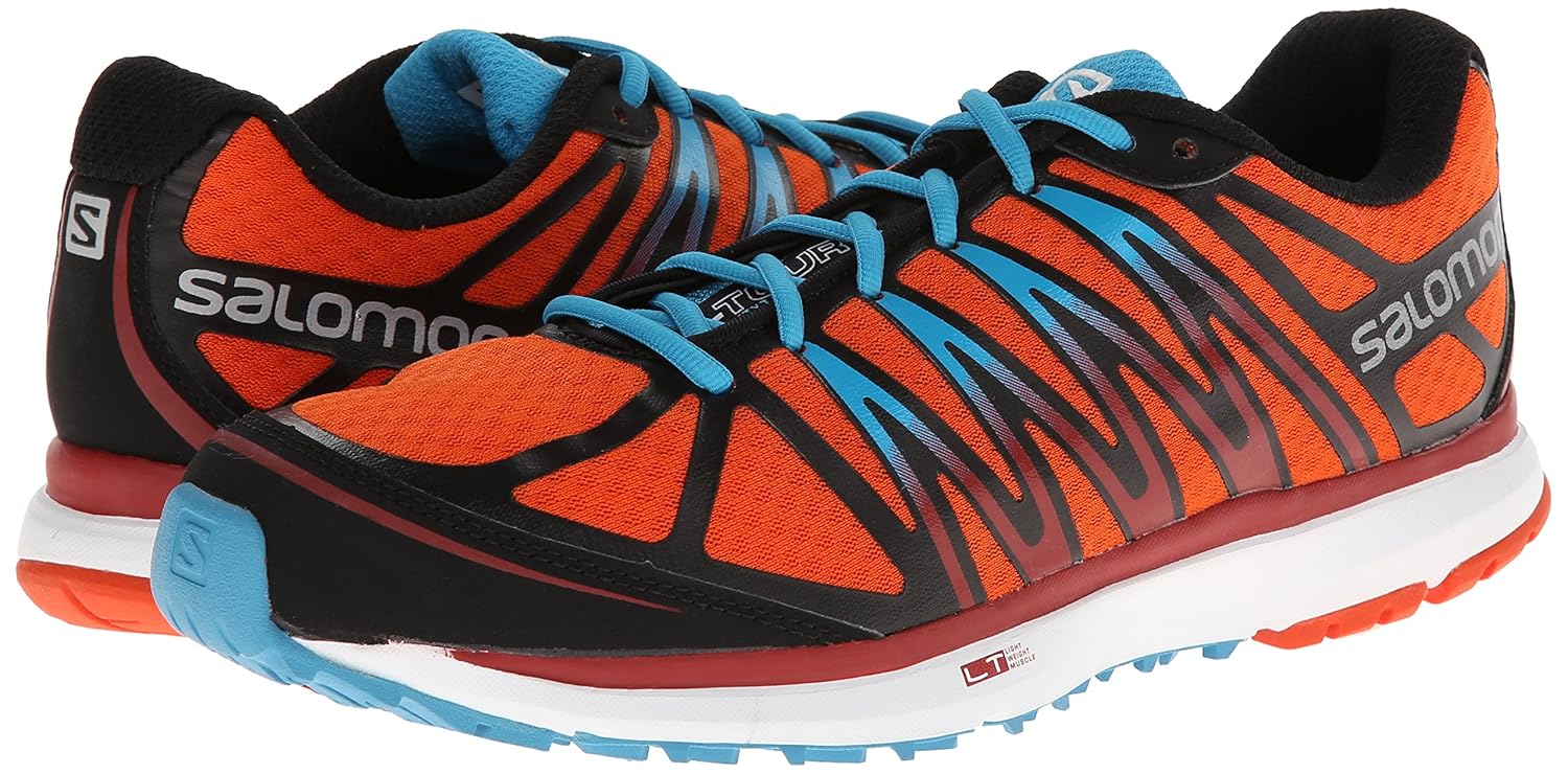 orange salomon shoes