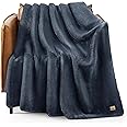 UGG 11063 Whitecap Plush Flannel Oversized Reversible Fleece Throw Blanket Lightweight Comfortable Cozy Hotel Style Home Decor Soft Luxurious Blanket for Living or Bed Room, 50 x 70-Inch, Denim