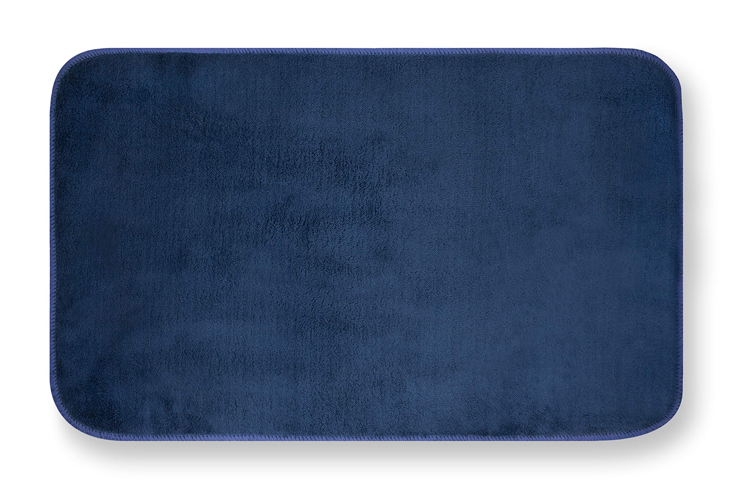 GEMITEX Merino Rug 50 x 80 Blue Ultra-Absorbent, Polyester