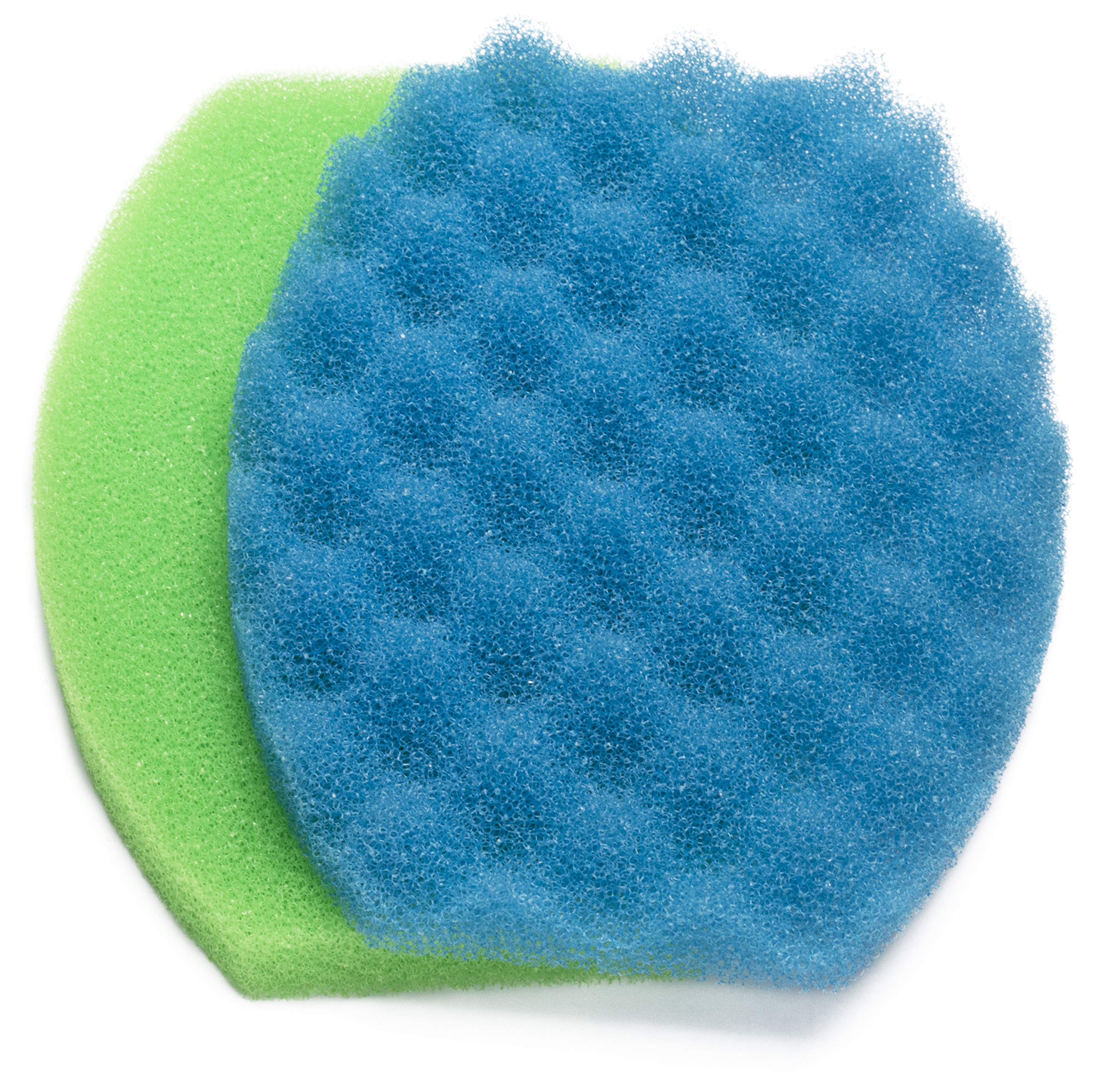 LTWHOME Course and Medium Foam Pads Set Fits for Blagdon Inpond All In One 3000 (Pack of 1 Set)