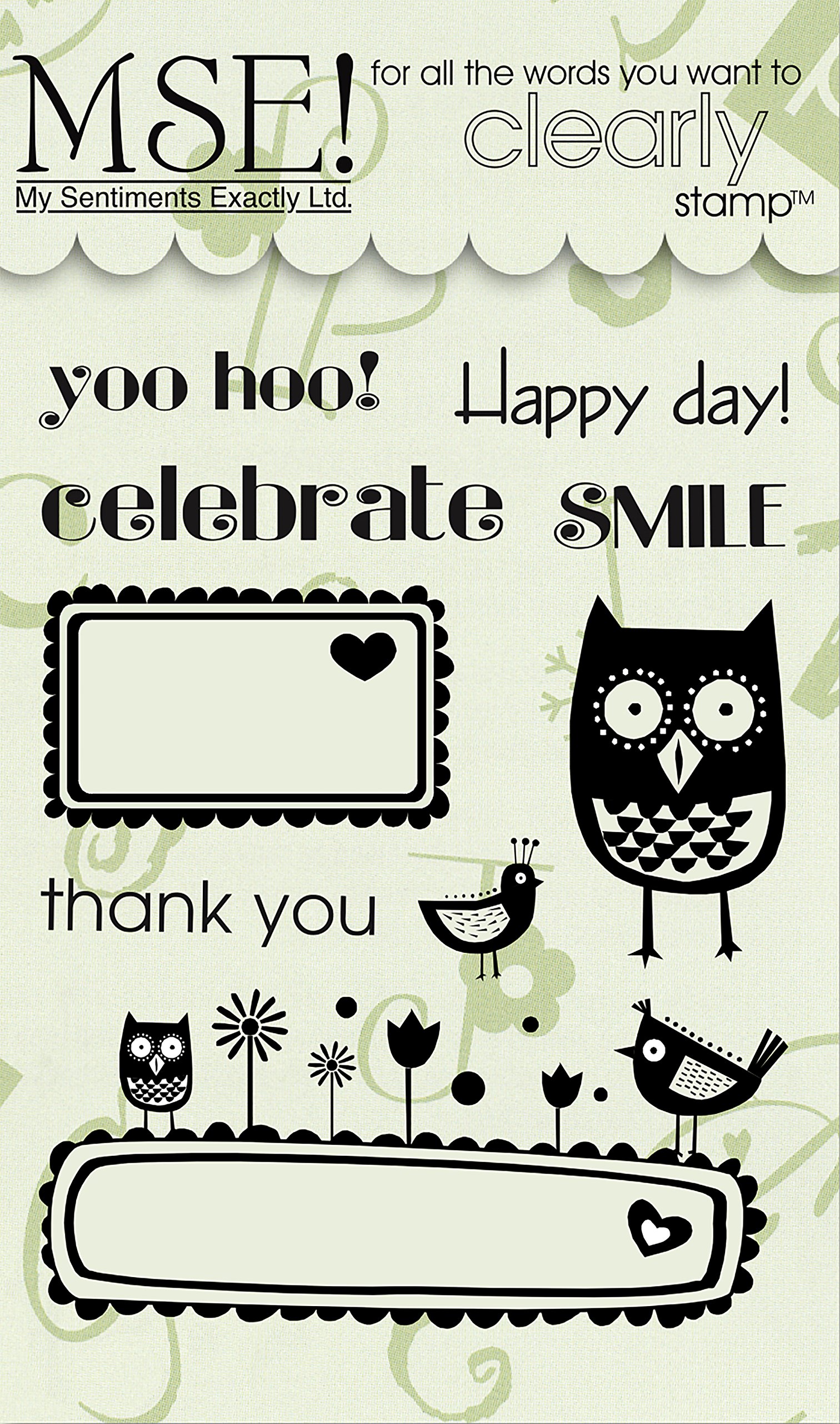 MSE My Sentiments Exactly Clear Stamps, Multi-Colour, 7.87 x 14.98 x 0.38 cm