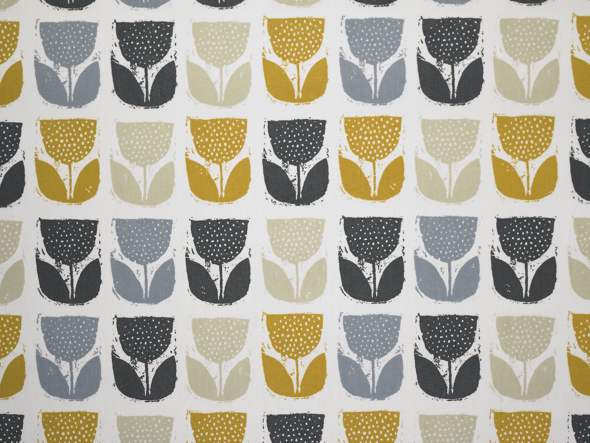 Sage, Black and Grey Floral Scandic Oilcloth Wipe Clean Tablecloth 100cm (39") Round