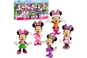 Disney Junior Minnie Mouse 3-inch Collectible Figure Set, 5 Piece Set, Kids Toys for Ages 3 Up by Just Play