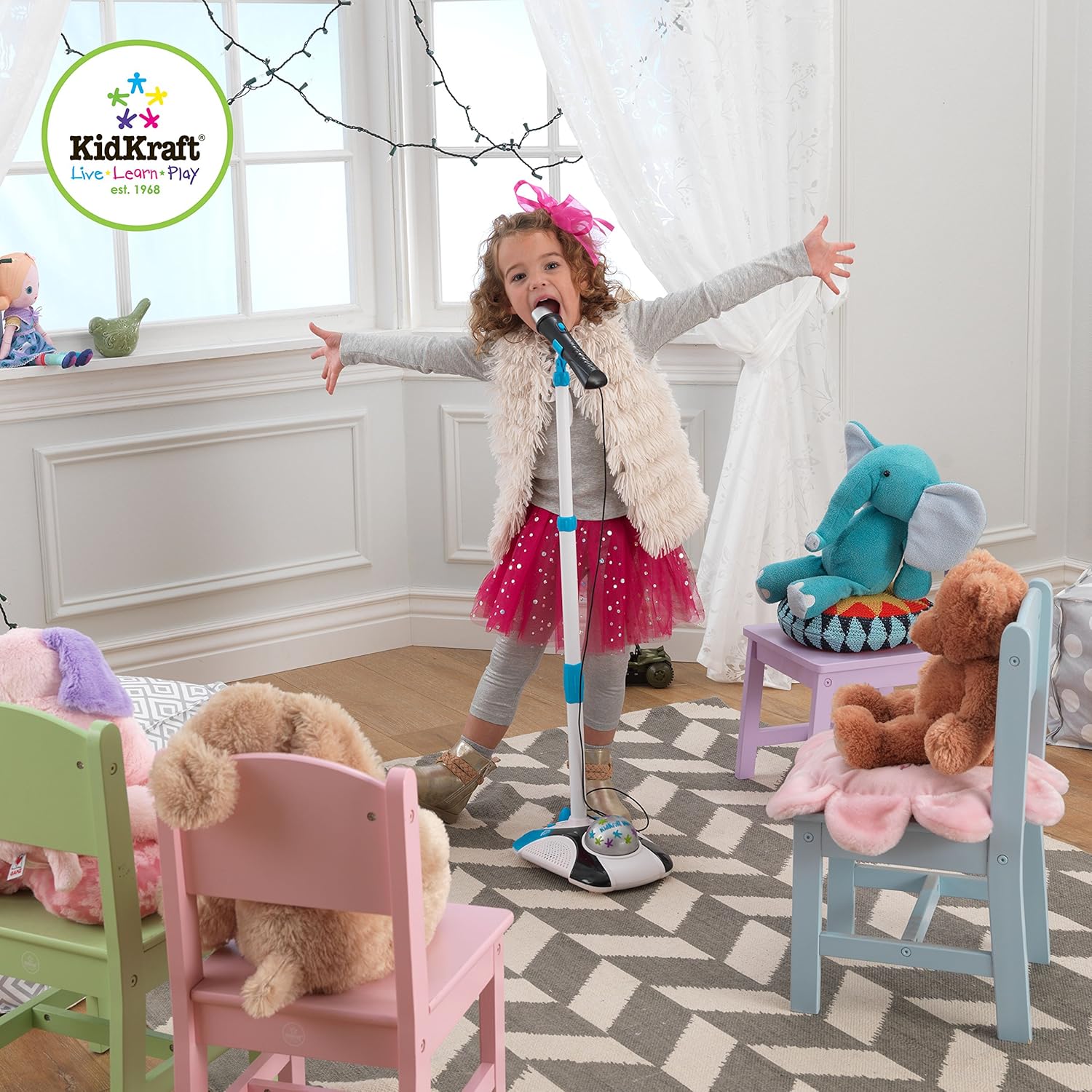 KidKraft 63346 Sing Along Mic & Amp Set Toy,Multi: Toys & Games