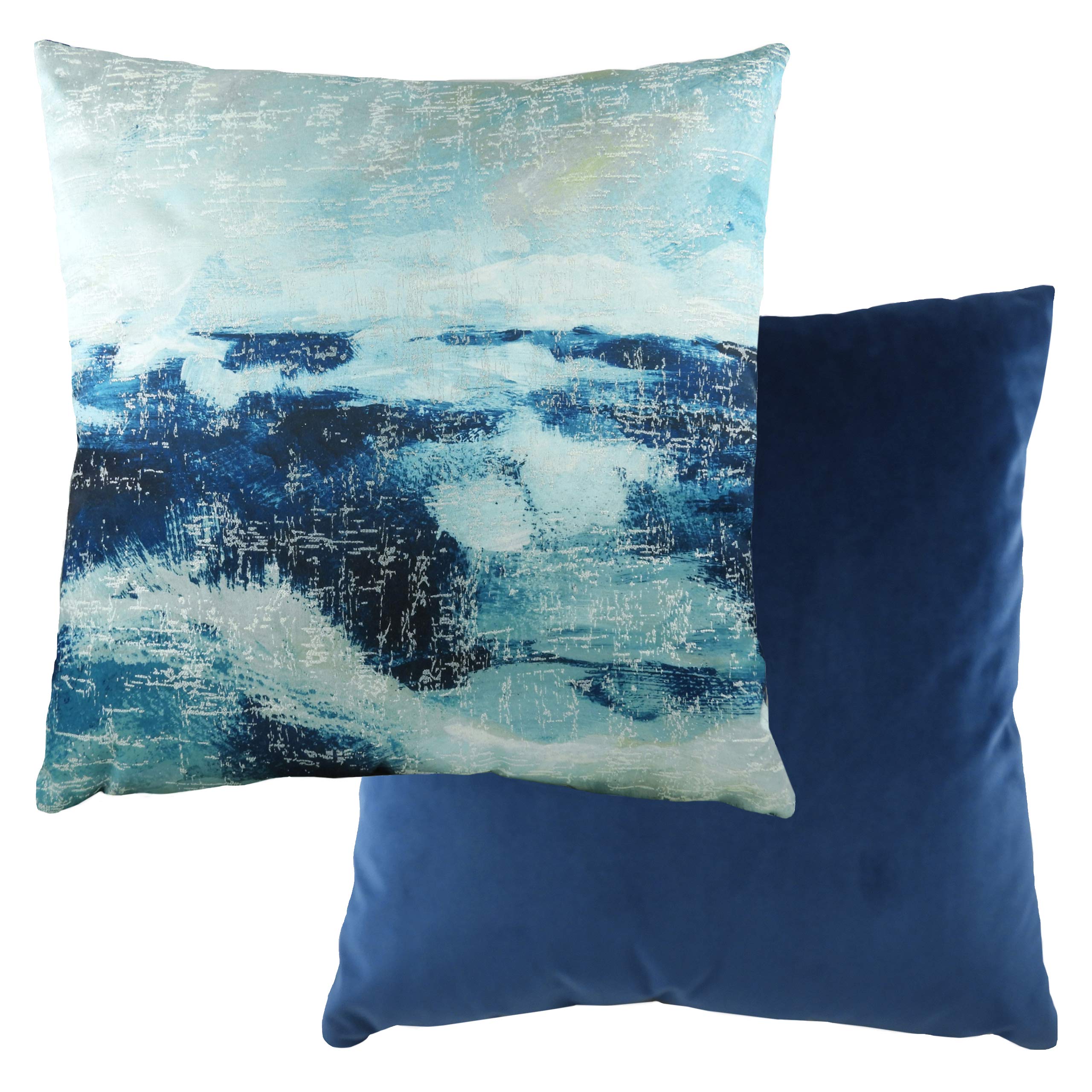 Evans Lichfield Landscape Feather Filled Cushion, Royal, 43 x 43cm