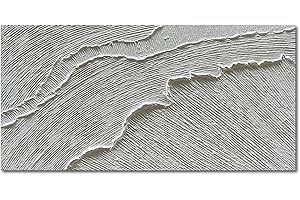 NANKAI NAKANI Art 30x60 Inches Thick Texture White Abstract Landscape Wall Art Decorative