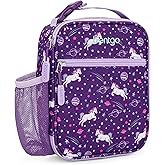 Bentgo Kids Insulated Lunch Tote - Water-Resistant, Reusable, Lightweight & Durable Lunch Bag with Water Bottle Holder & Mesh Pocket, Fits Lunch Box & Water Bottle - Ideal for Ages 3+ (Unicorn)