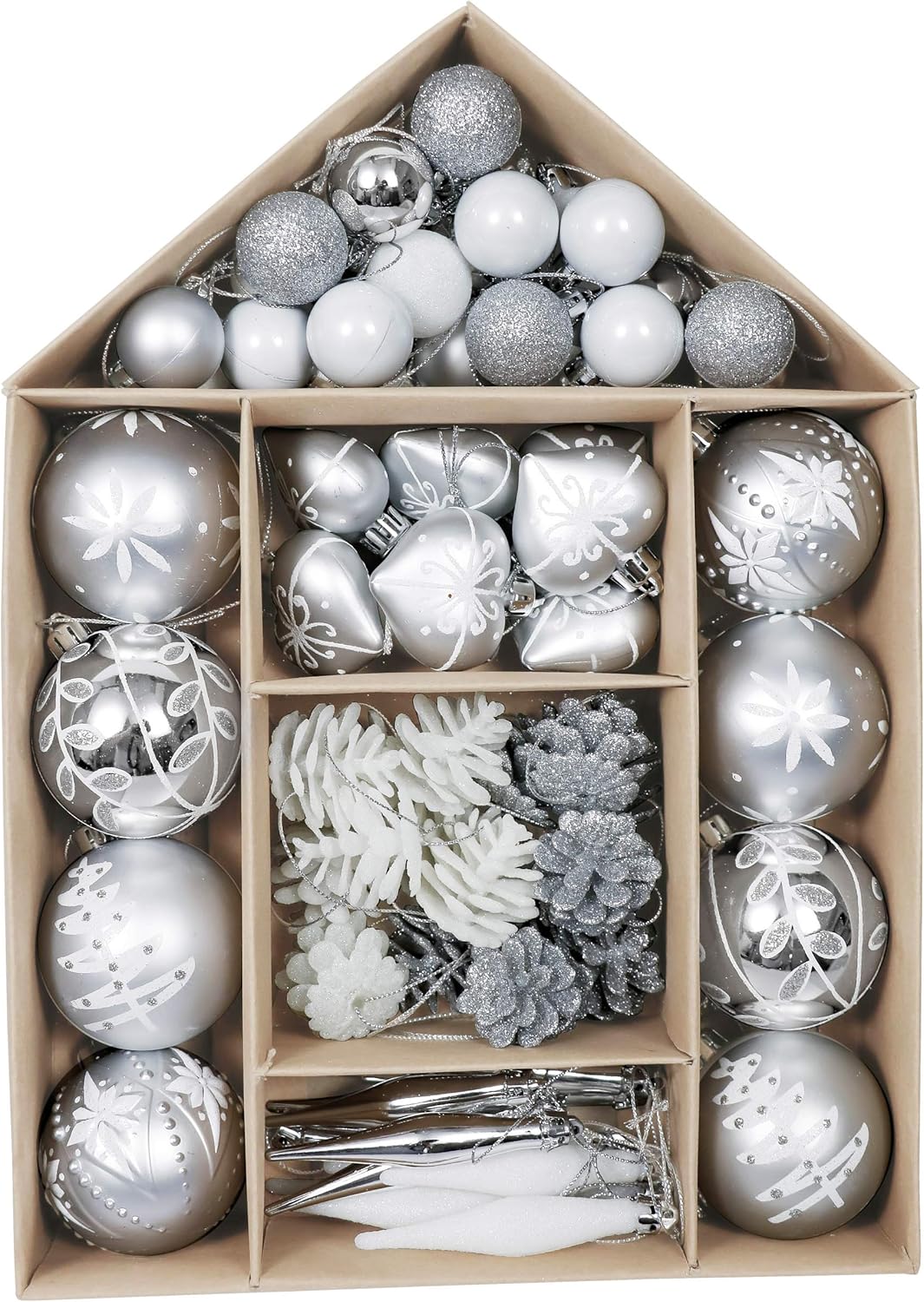 Victor's Workshop 70pcs Shatterproof Christmas Baubles Pack