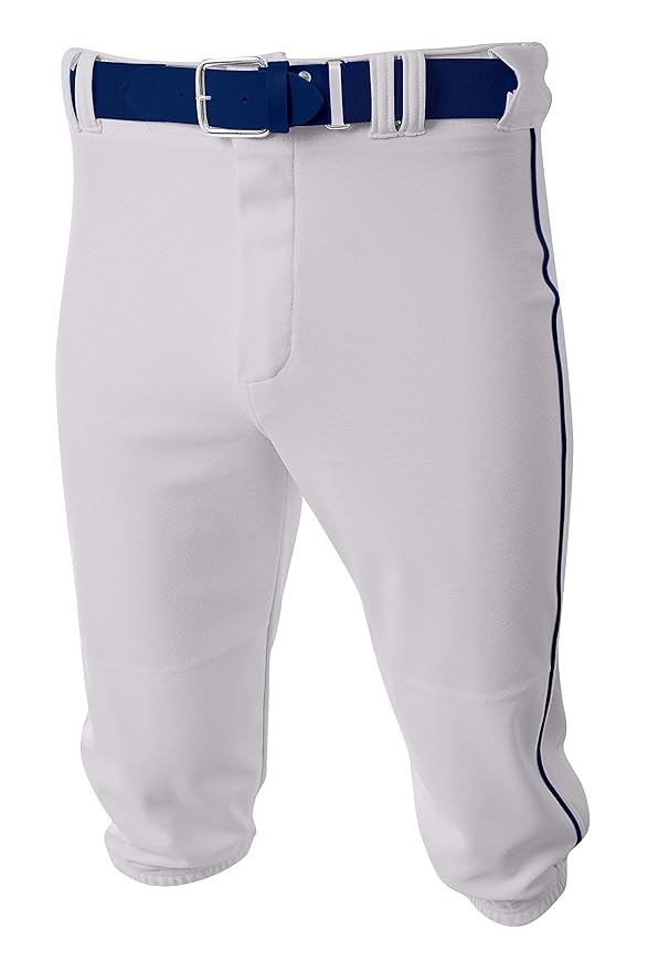 A4 Mens Baseball Knicker Pant, Small, White/Navy Amazon.in Clothing