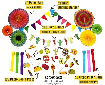 Amazon Com The Complete Fiesta Cactus Taco Bout A Party Decorations