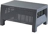 Keter Corfu Outdoor 4 Seater Rattan Sofa Set Graphite Cream Cushions view 6
