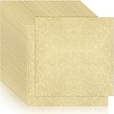 Kisston 50 Pcs 12" x 12" Gold Glitter Cardstock Paper | No-shed Card Stock Paper, 300 Gsm(110 Lb) Heavyweight Cardstock, Glit