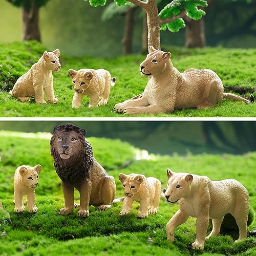 RCOMG 16pc Forest Animal Baby Figures - Woodland Creature Miniatures For Cake Toppers & Educational Play