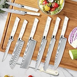 MDHAND Professional Chef Knife Set with Roll