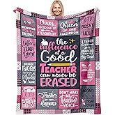 Nucleotech Teacher Gifts for Women, Gift for Teachers Women, Teacher Appreciation Gifts, Best Teachers Day/Birthday/Retirement/Thank You/Back to School Gift Throw Blanket 60"X50"