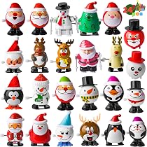 10 Jouets à Remonter Père Noël Mécaniques - Petit Format, Plastique ABS, Pour Décoration Et Amusement - 9