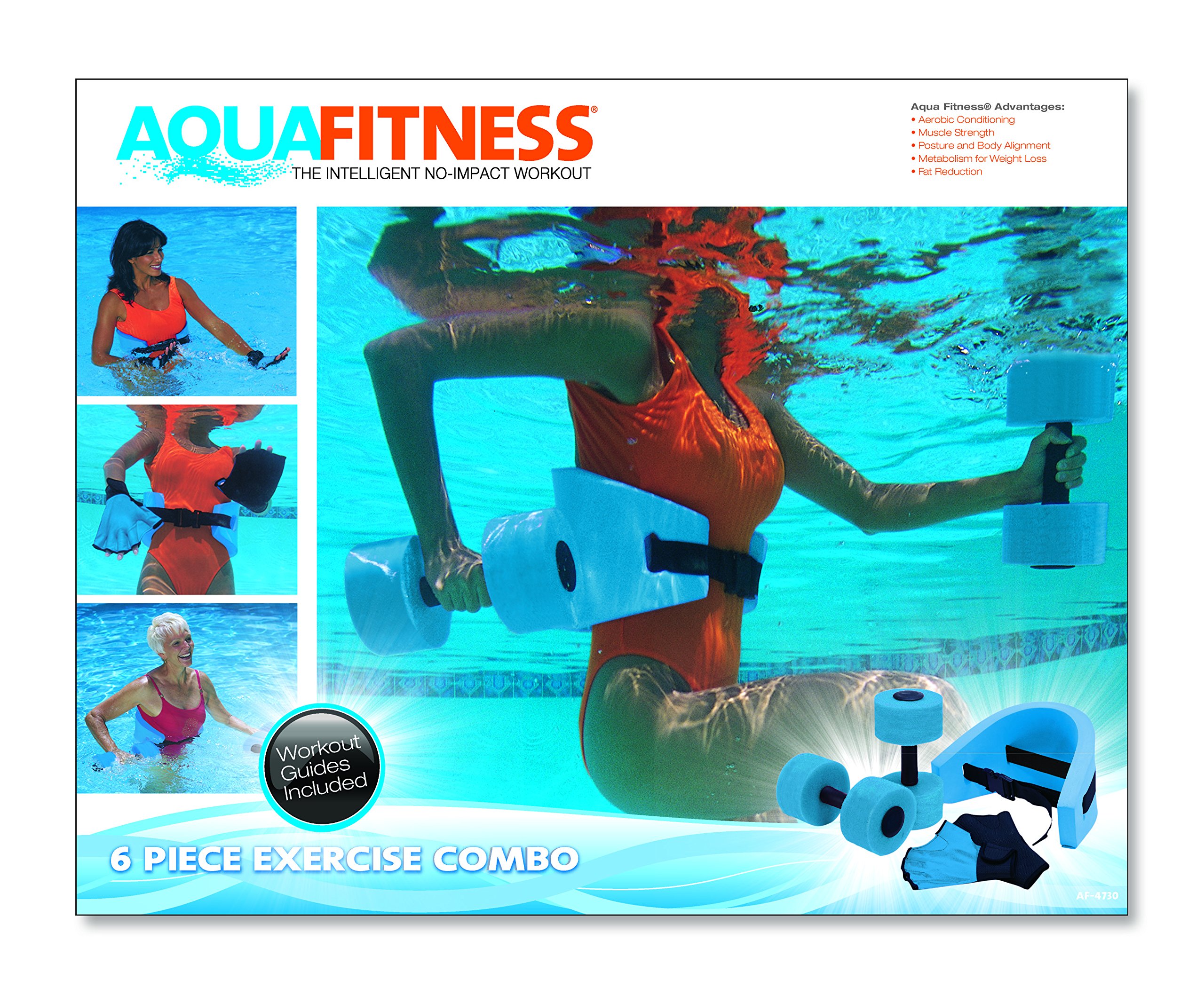 Aqua Fitness Exercise Set - 6 Piece Set - Water Workout and Aerobics ...