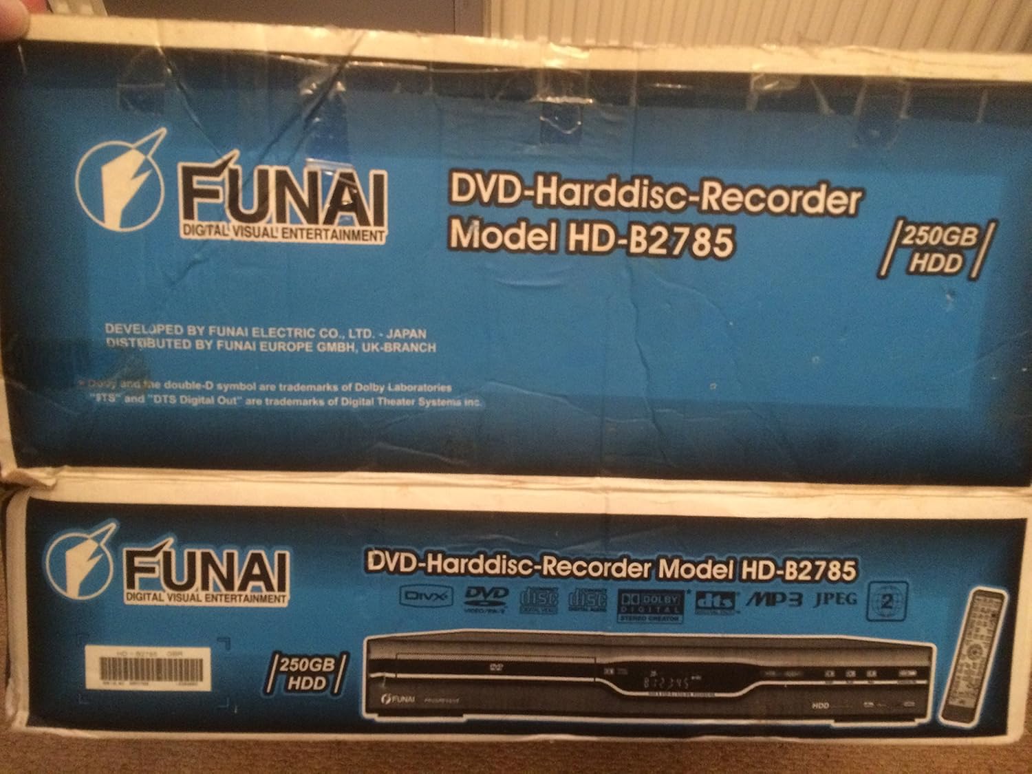Funai HD-B2785 DVD -R -RW Recorder with 250GB Hard: Amazon.co.uk:  Electronics