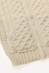 Aran Crafts Kid's Irish Cable Knitted Hooded Zip
