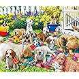 Springbok's Playful Pups on Parade 1000 Piece Puzzle for Adults and Families is an Adorable and Colorful Display of PuppiesLined Up for a Parade - Made in The USA
