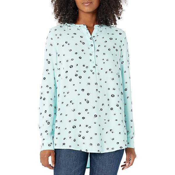 Made By Olivia Women's 3/4 Sleeve Stretchy Button Down